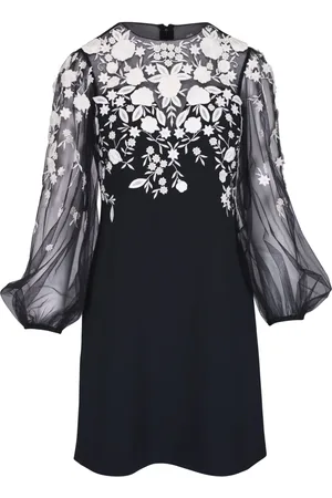 Carolina Herrera Kleid mit Blumenstickerei