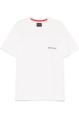 Kiton T-Shirt mit Logo-Stickerei