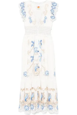 Farm Rio Maxikleid mit Blumenstickerei