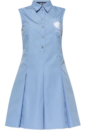VERSACE Button-up sleeveless dress