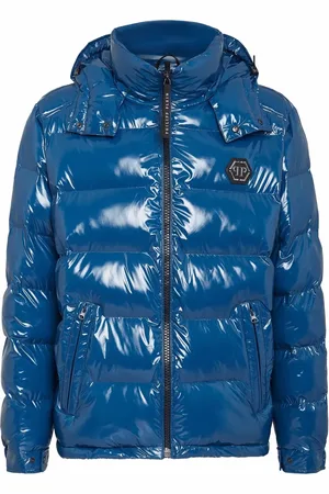 Philipp Plein Gefütterte Jacke mit Glanzoptik