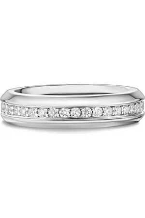David Yurman 18kt Streamline Weißgoldring mit Diamant 6mm
