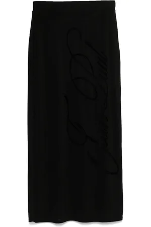 Jean Paul Gaultier Midirock mit beflocktem Logo