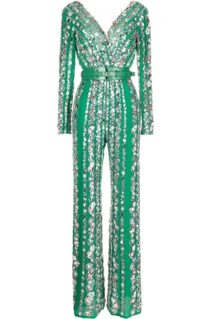 Saiid Kobeisy Verzierter Neckholder-Jumpsuit