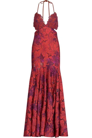 Silvia Tcherassi Cara Kleid mit Blumenstickerei