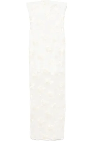ROTATE Maxikleid aus Tüll mit Blumenapplikation