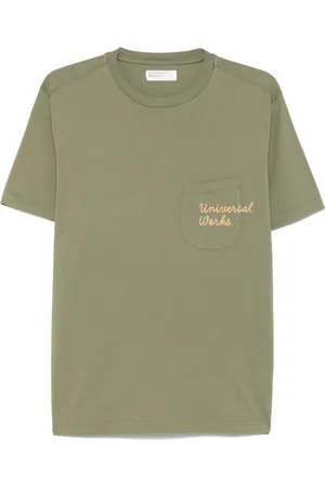 Universal Works T-Shirt mit Logo-Print