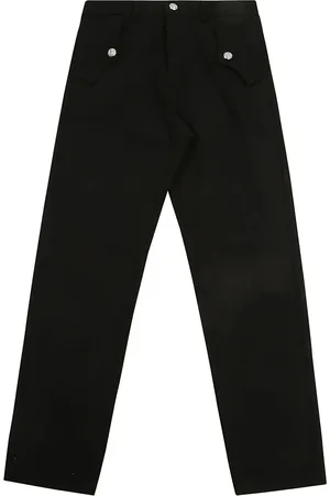 Balmain Gerade Hose mit Logo-Knopf