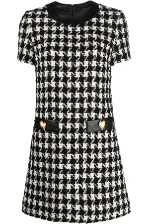 Moschino Minikleid mit Hahnentrittmuster