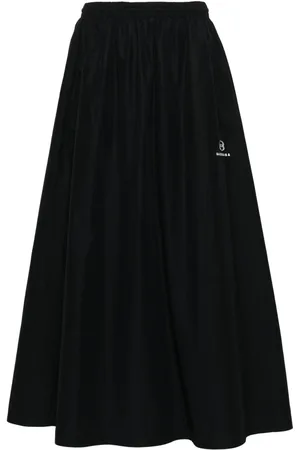 Balenciaga Maxirock mit Logo-Stickerei