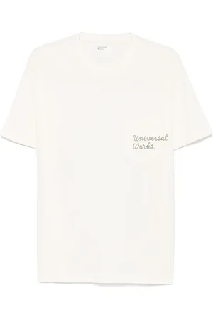 Universal Works T-Shirt mit Logo-Print