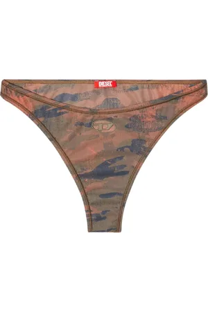 Diesel Bumchy-Out Bikinihöschen mit Camouflage-Print