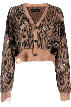 AMIRI Cardigan mit Leoparden-Print