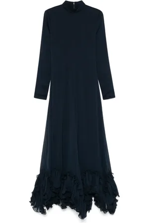 ROTATE Chiffonmaxikleid mit Rüschen