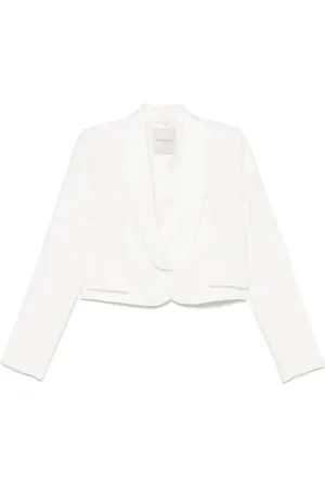 Ermanno Firenze Cropped-Jacke mit Rundhalsausschnitt
