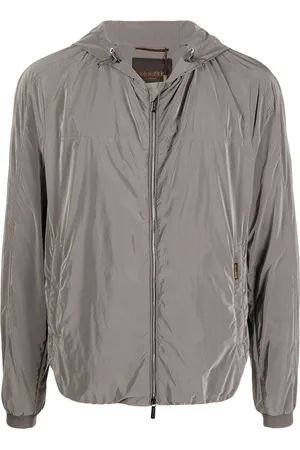 MOORER Kapuzenjacke im Metallic-Look