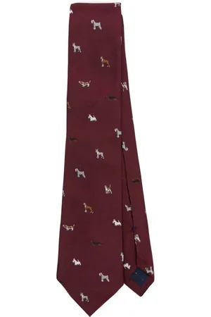 Paul Smith Krawatte mit Hundestickerei
