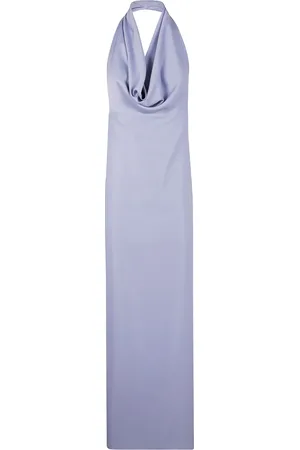 DRHOPE Neckholder-Kleid mit Wasserfallkragen