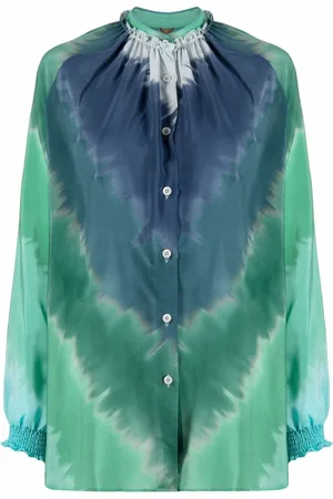 F.R.S For Restless Sleepers Seidenbluse mit Batik-Print