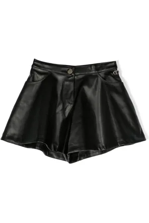Twin-Set Weite Shorts aus Faux-Leder