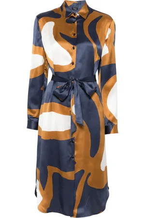 Kiton Midikleid mit Print