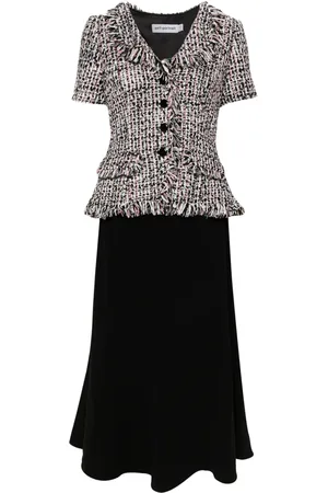 Self-Portrait Bouclé-Midikleid