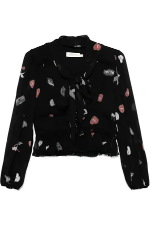 ZIMMERMANN Spitzenbluse mit V-Ausschnitt