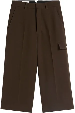 Ami Cropped-Hose aus Schurwolle