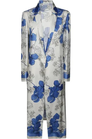 P.A.R.O.S.H. Seidenmantel mit Blumen-Print
