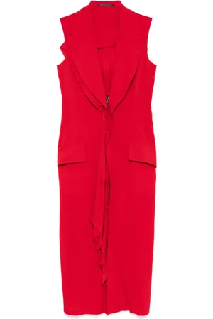YOHJI YAMAMOTO Drapiertes Lawn Trägerkleid