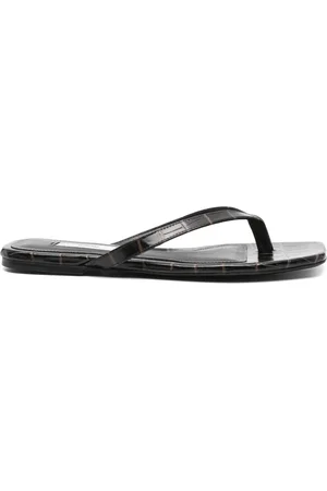 Totême Flip-Flops mit Kroko-Optik