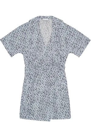 Ganni Minikleid mit Blumen-Print