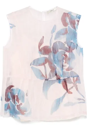 ODEEH Oberteil mit Peonie-Print
