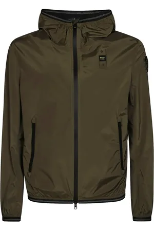 Blauer Jacke mit Kapuze
