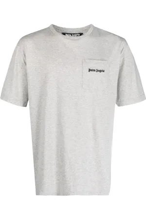 Palm Angels Meliertes T-Shirt mit Logo-Stickerei