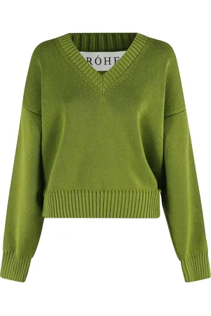 Rohe Pullover mit V-Ausschnitt