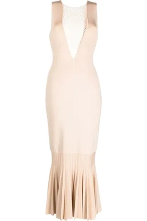 GALVAN Erato Kleid mit plissiertem Saum