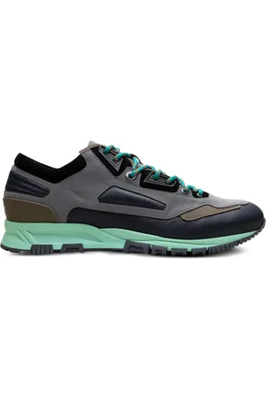 Lanvin Reflektierende "Grey/Navy Blue" Lauf-Sneakers