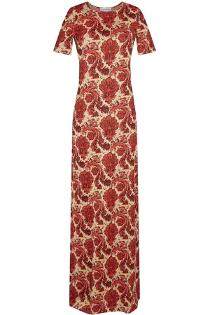 Paco rabanne Maxikleid mit Paisley-Print