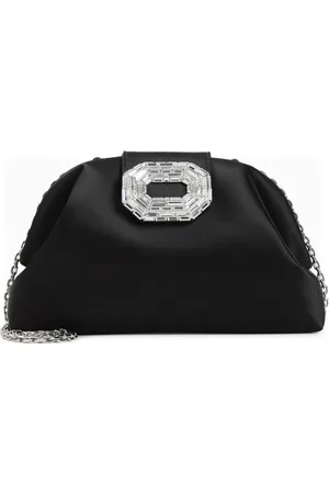 Amina Muaddi Clutch mit Perlen