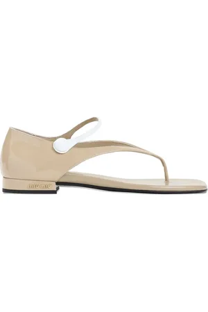 Miu Miu Zweifarbige Sandalen aus Lackleder
