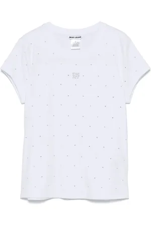 DKNY T-Shirt mit Strassverzierung