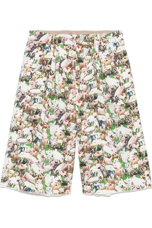 BLESS Bundfaltenshorts mit Schweine-Print