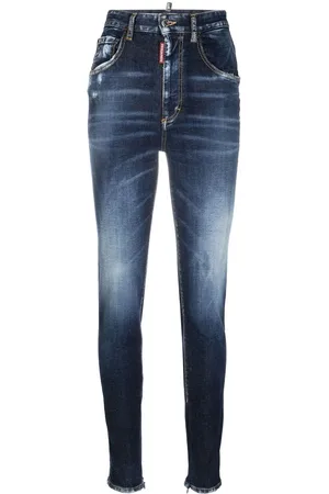 Dsquared2 Ausgeblichene Skinny-Jeans mit hohem Bund