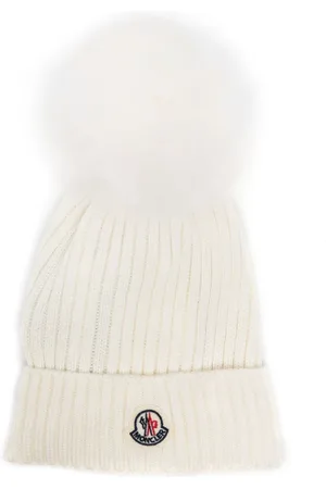 Moncler Gerippte Bommelmütze
