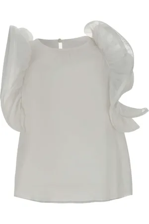 Kaos Bluse mit Rüschendetail