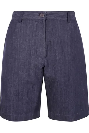 STUDIO NICHOLSON Shorts mit Leinenanteil