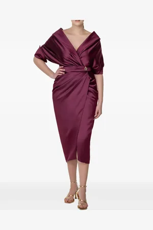 RHEA COSTA Kleid mit V-Ausschnitt