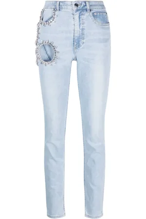 AREA Kristallverzierte Jeans