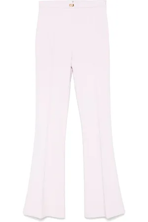 Elisabetta Franchi Ausgestellte Hose mit Logo-Schild